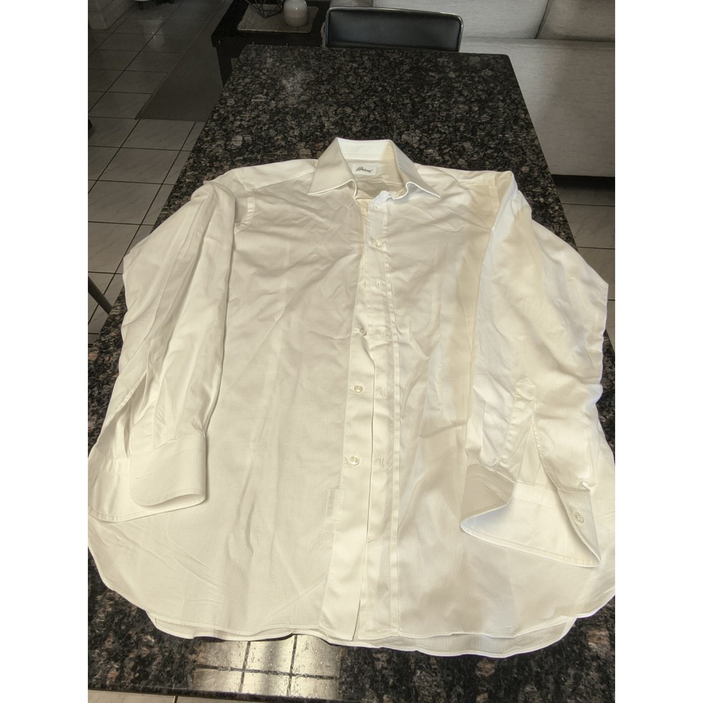 BRIONI Dress SHIRT 100% Cotton Size 39 (Cod MA64)